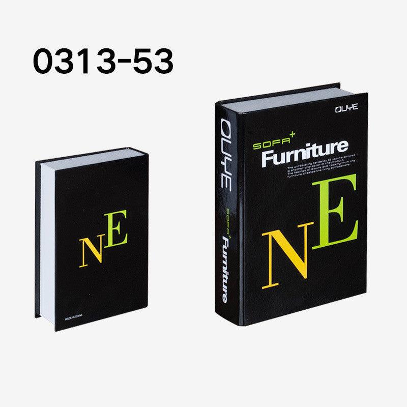 Simulation Book English Series Fake Book Simple Modern Prop Book - The Walnut Wood