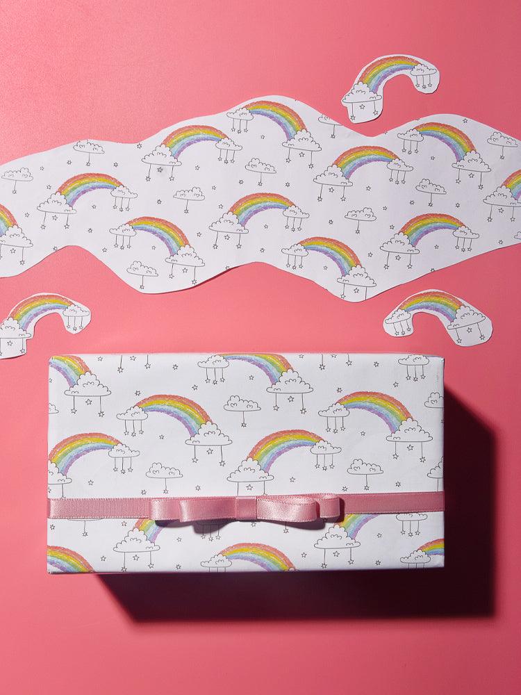 Cute cartoon rainbow wrapping paper - The Walnut Wood