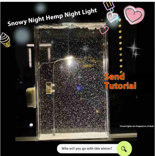Magic Snowy Night Lights - The Walnut Wood