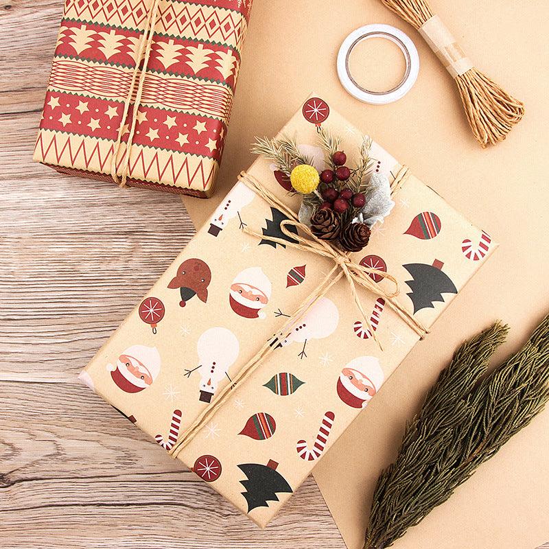 Vintage Christmas Kraft Wrapping Paper - The Walnut Wood