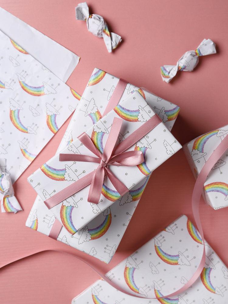 Cute cartoon rainbow wrapping paper - The Walnut Wood