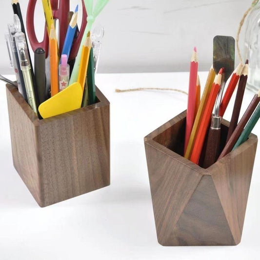 Wooden Pen Holder - The Walnut Wood