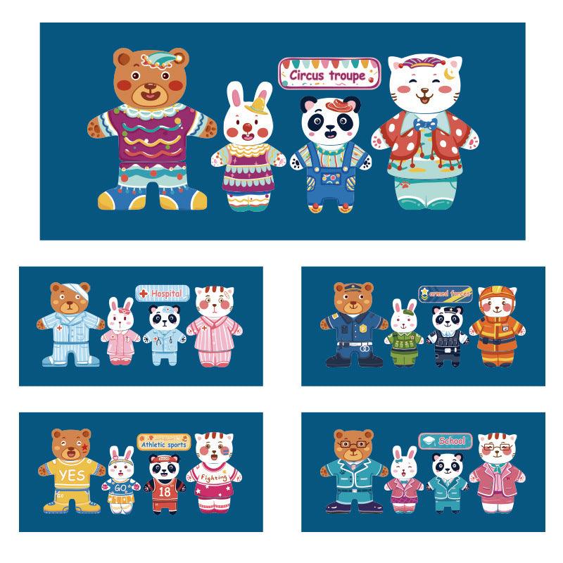 Animal Dress Up Magnet Puzzle Game - The Walnut Wood
