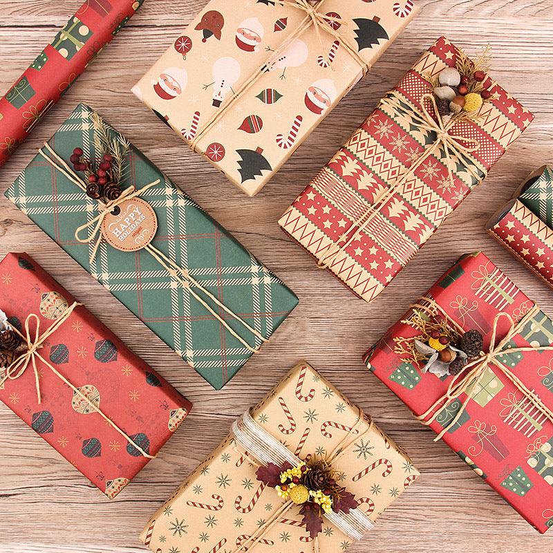 Vintage Christmas Kraft Wrapping Paper - The Walnut Wood