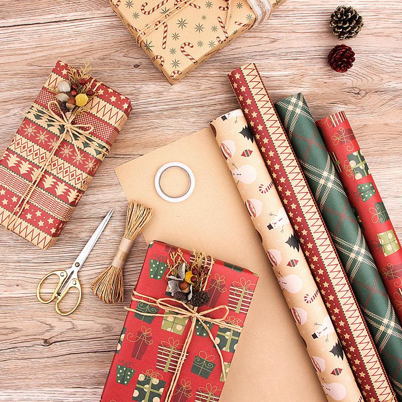 Vintage Christmas Kraft Wrapping Paper - The Walnut Wood