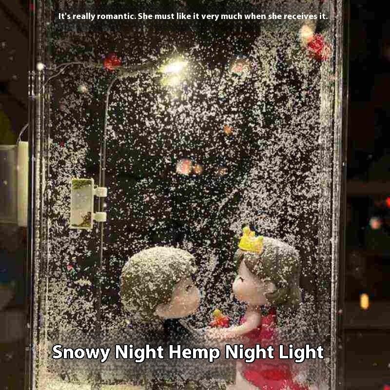 Magic Snowy Night Lights - The Walnut Wood
