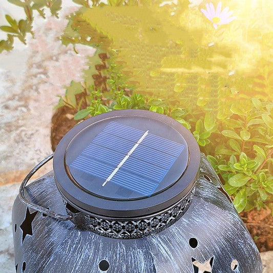 Solar Powered Night Light Courtyard - The Walnut Wood