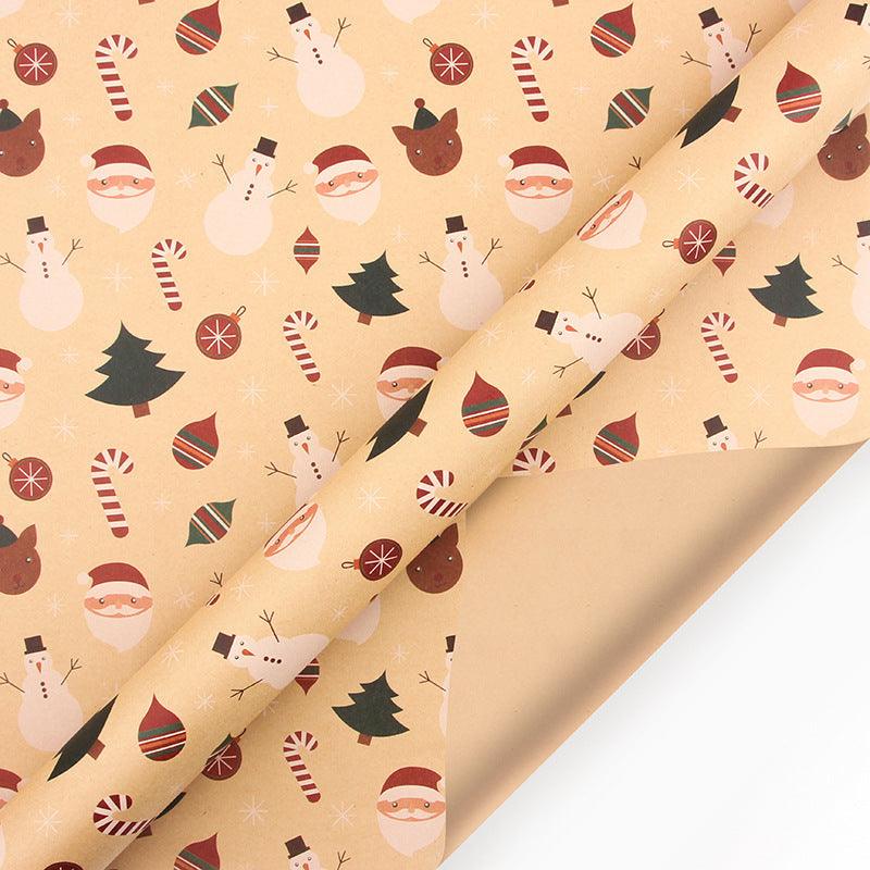 Vintage Christmas Kraft Wrapping Paper - The Walnut Wood