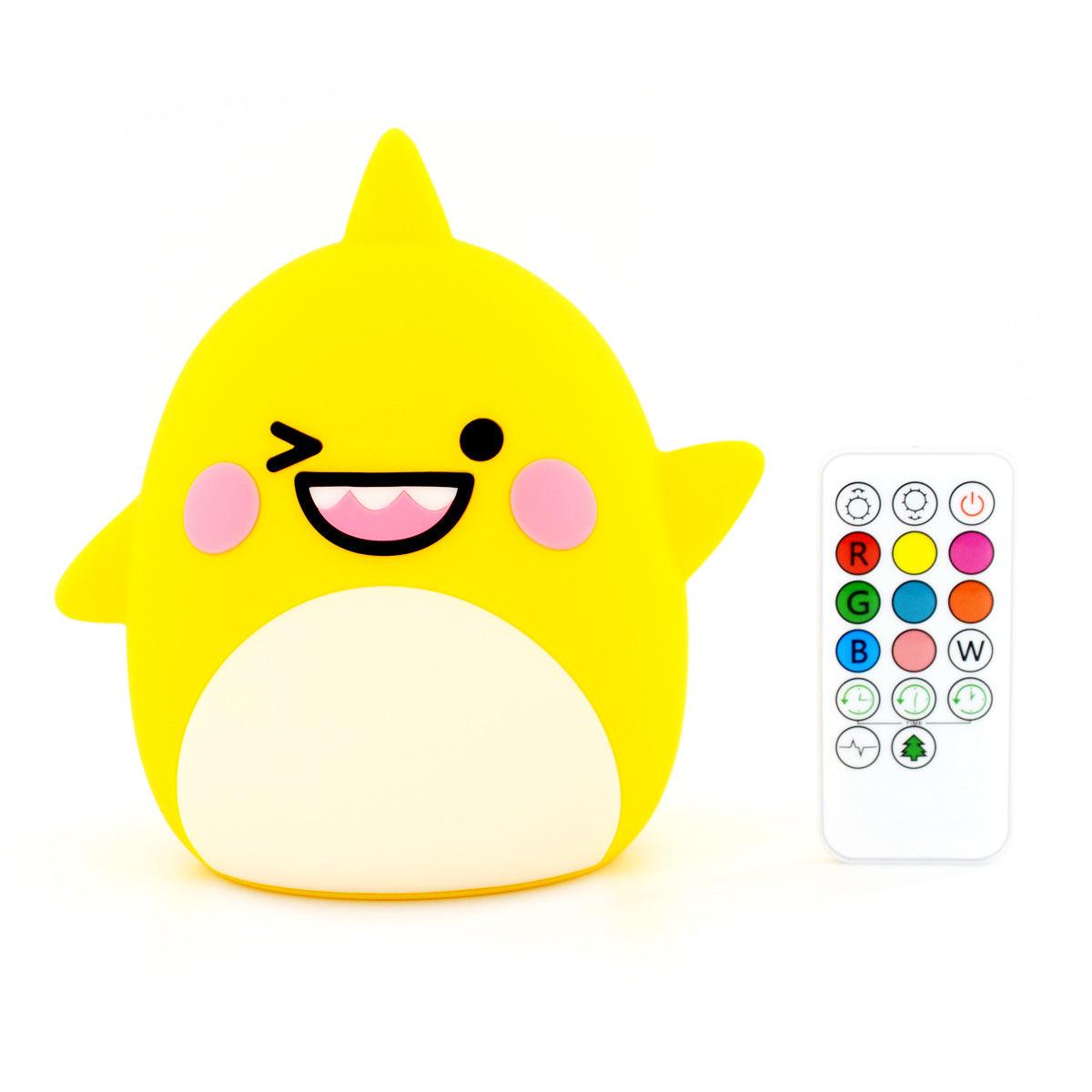 Cute Shark Silicone Light Color Changing - The Walnut Wood