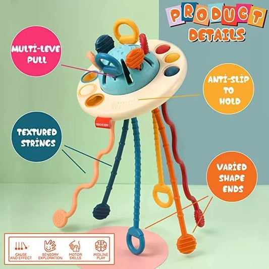 Sensory Development Silicone Finger Lala Play Toys - The Walnut Wood