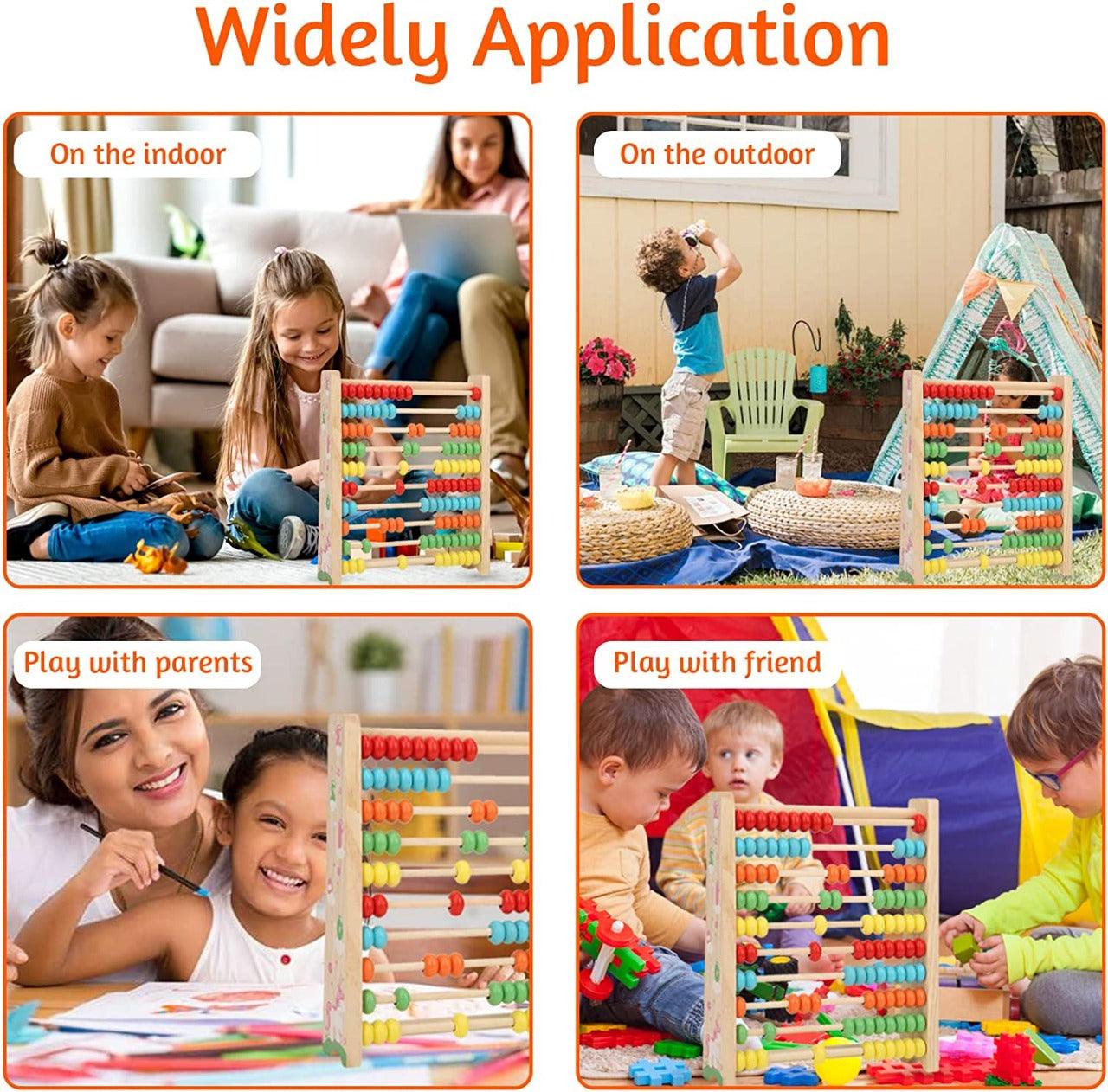 Wooden Abacus Child Toy - The Walnut Wood