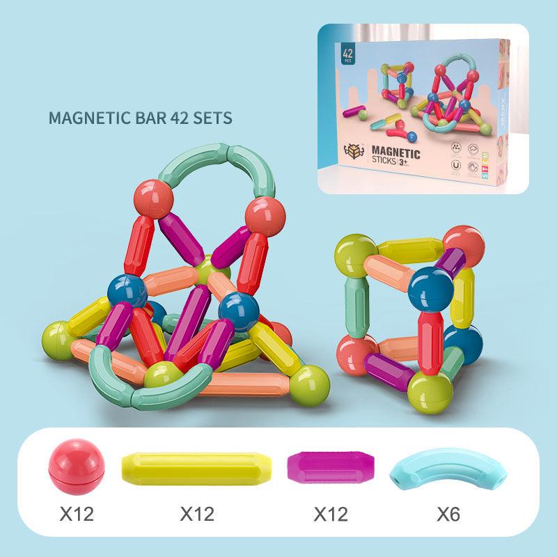 Magnetic Stick Building Blocks Game For Children - The Walnut Wood