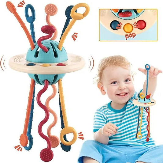Sensory Development Silicone Finger Lala Play Toys - The Walnut Wood