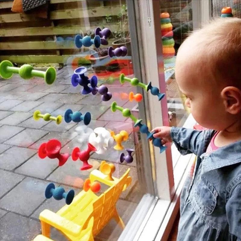 Silicone Suction Cup Puzzle Toy - The Walnut Wood