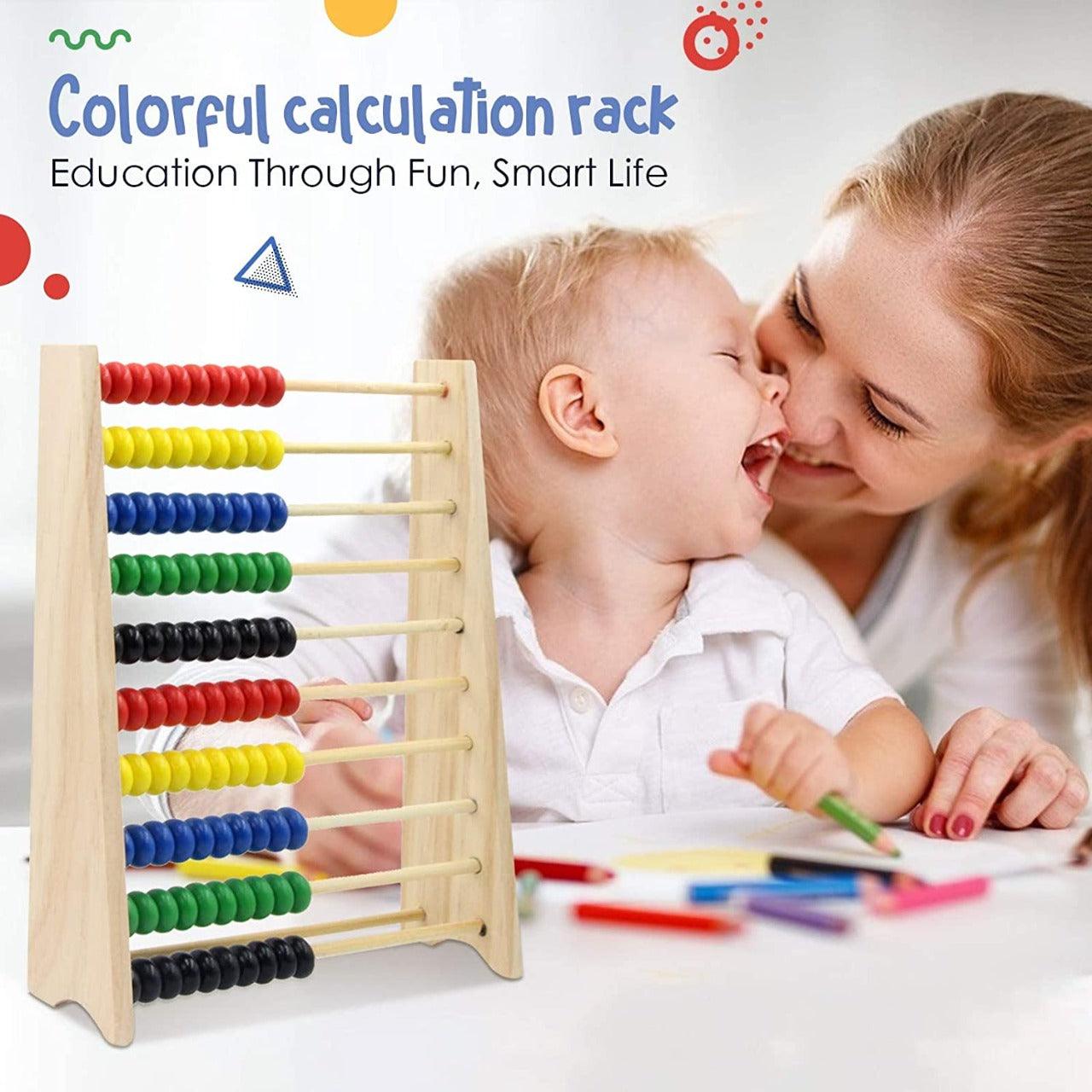 Wooden Abacus Child Toy - The Walnut Wood