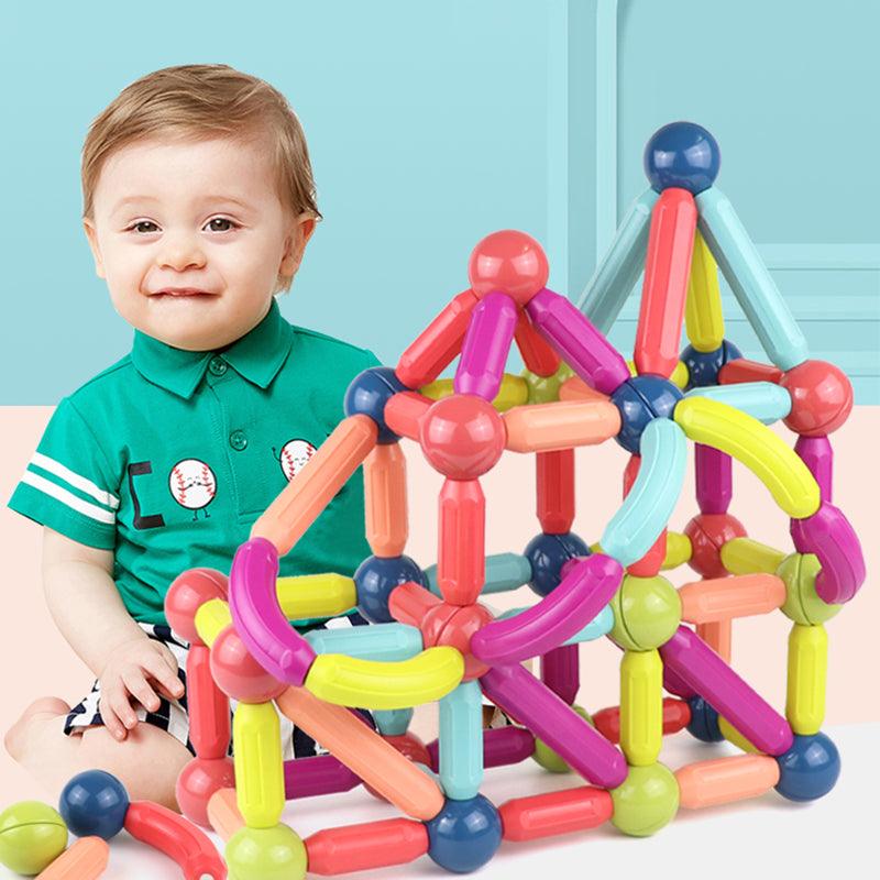 Magnetic Stick Building Blocks Game For Children - The Walnut Wood