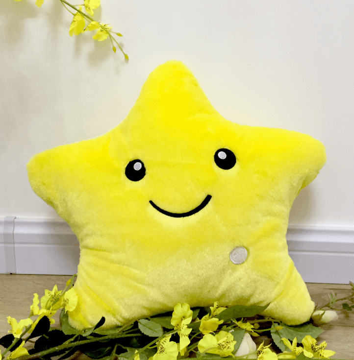 LED Light Colorful Cushion Stars - The Walnut Wood