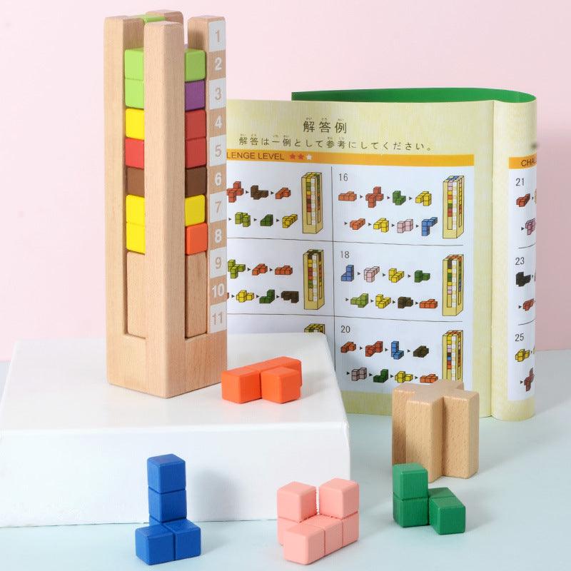 Tetris Block Set - The Walnut Wood