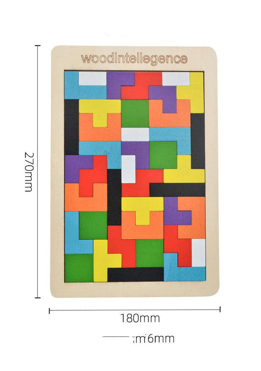 Tetris Block Set - The Walnut Wood