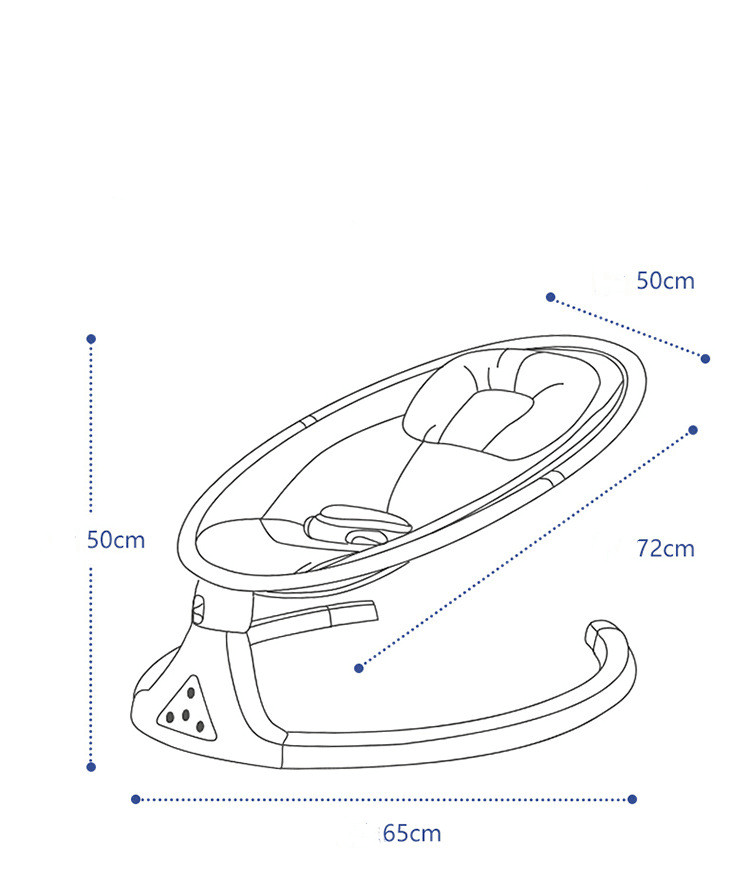 Adjustable Electric Baby Rocker - The Walnut Wood