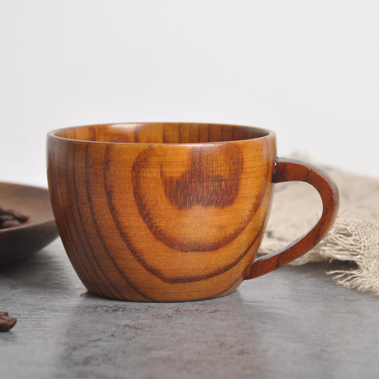 Jujube wooden flat bottom coffee cup - The Walnut Wood