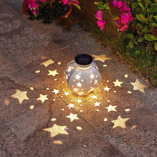 Solar Powered Night Light Courtyard - The Walnut Wood