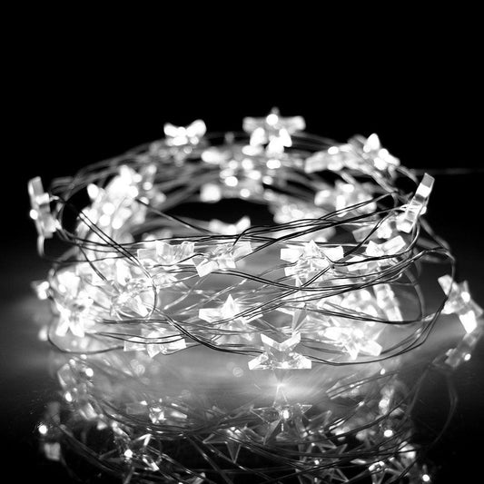 LED Star Fairy Lights Battery - The Walnut Wood