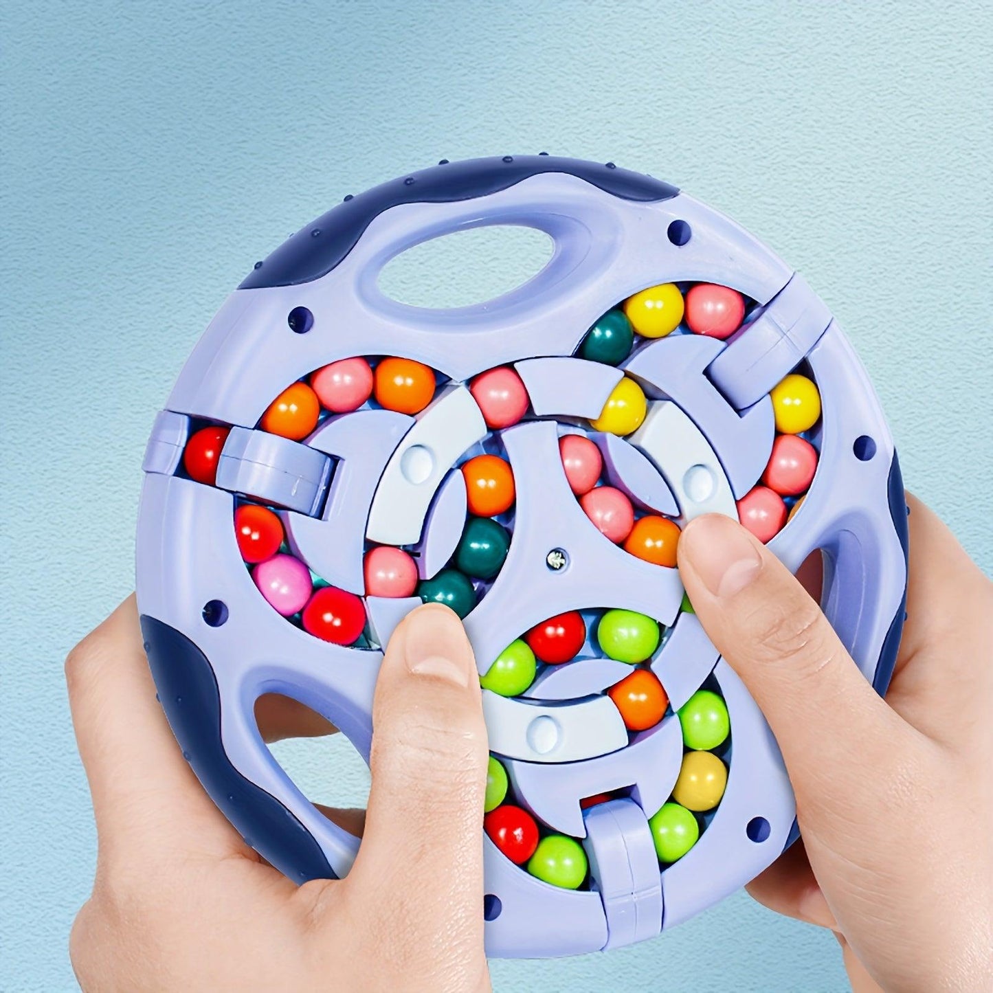 Rotating Magic Bean Cube Toy - The Walnut Wood