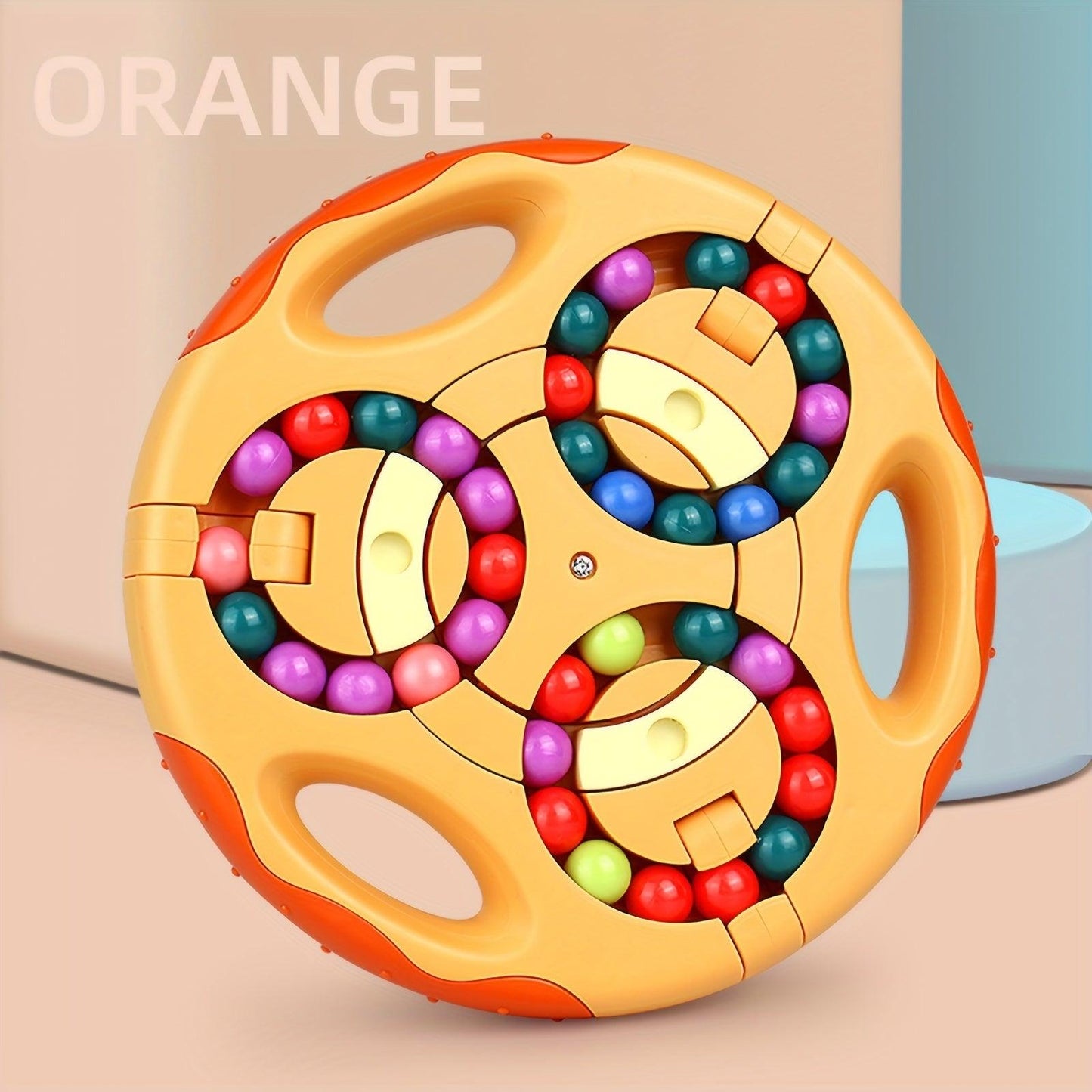 Rotating Magic Bean Cube Toy - The Walnut Wood