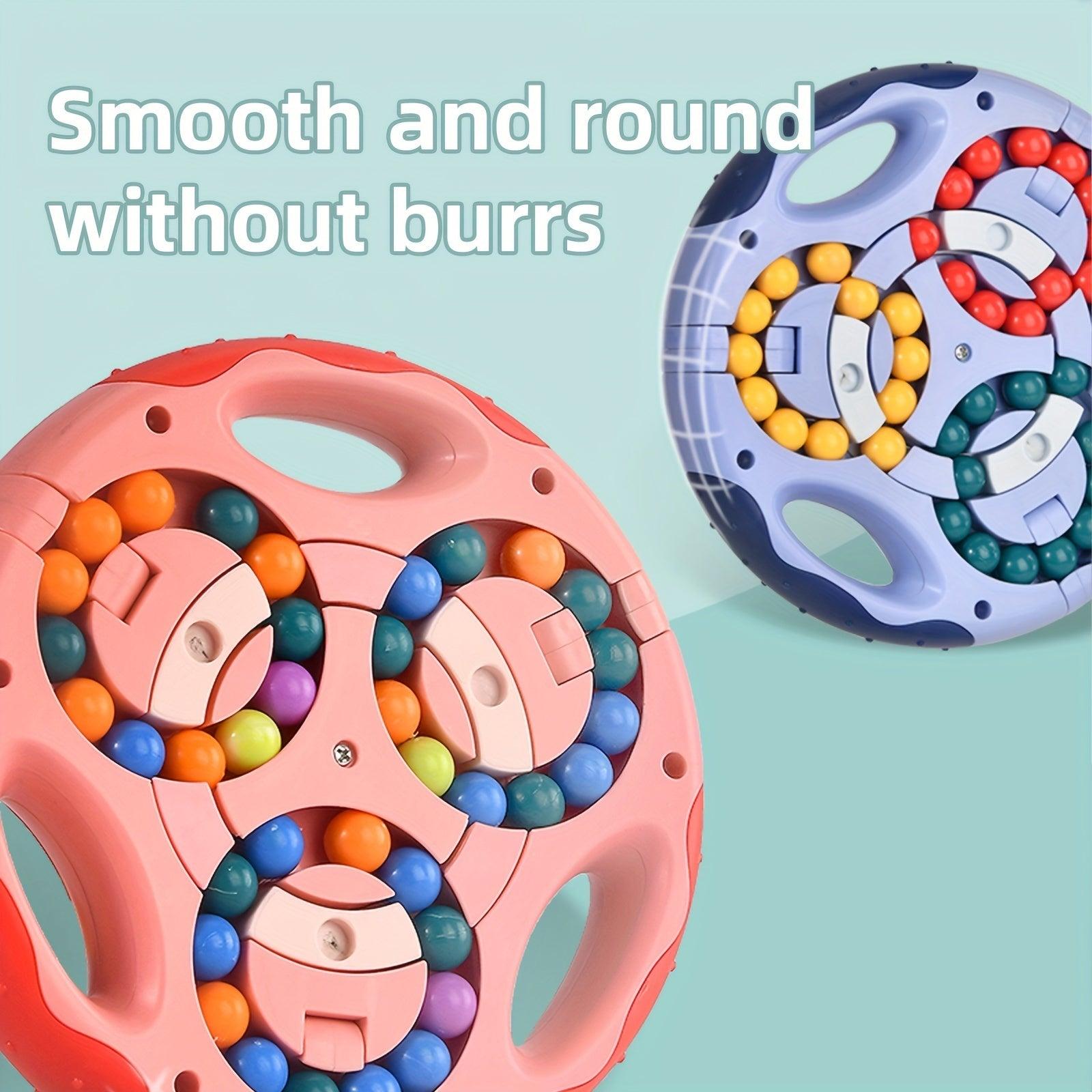 Rotating Magic Bean Cube Toy - The Walnut Wood