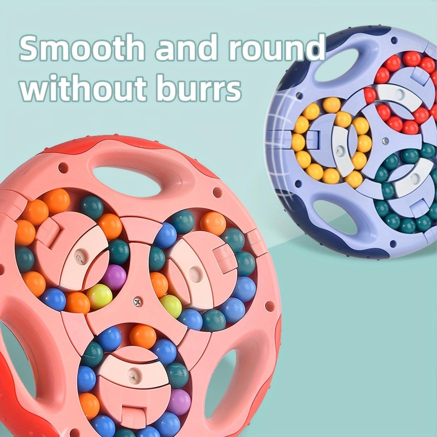 Rotating Magic Bean Cube Toy - The Walnut Wood