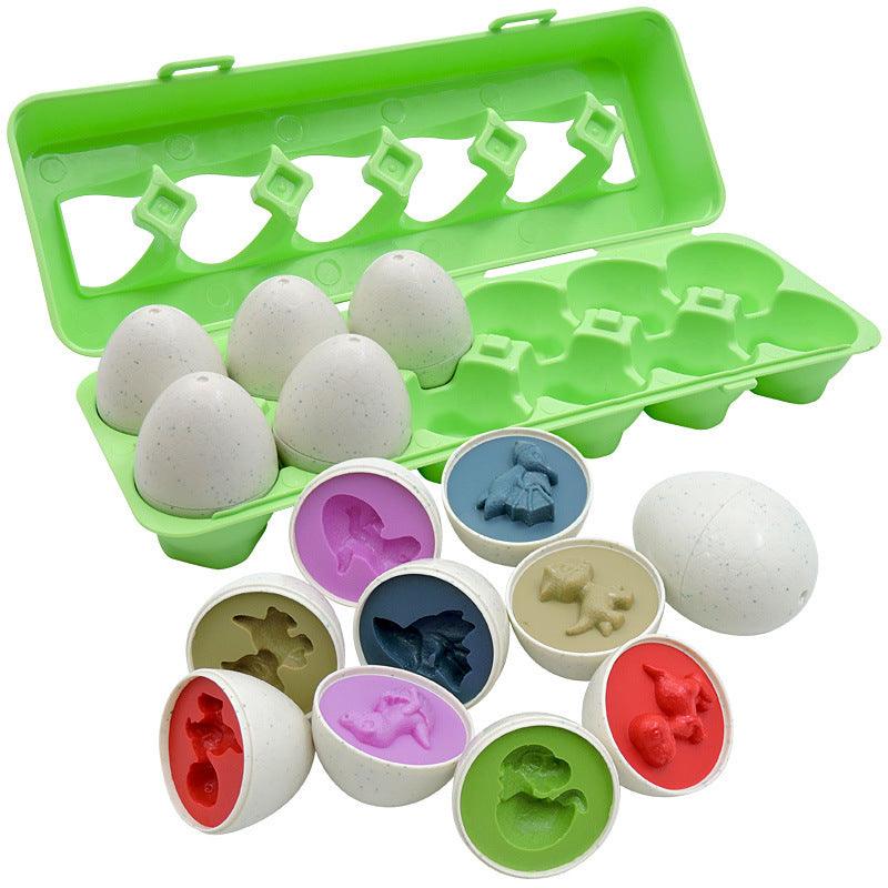 Educational Smart Egg Toy: Learn with Shape and Colours - The Walnut Wood