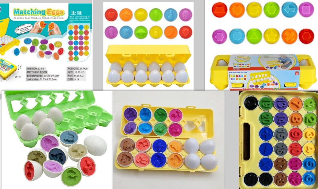 Educational Smart Egg Toy: Learn with Shape and Colours - The Walnut Wood