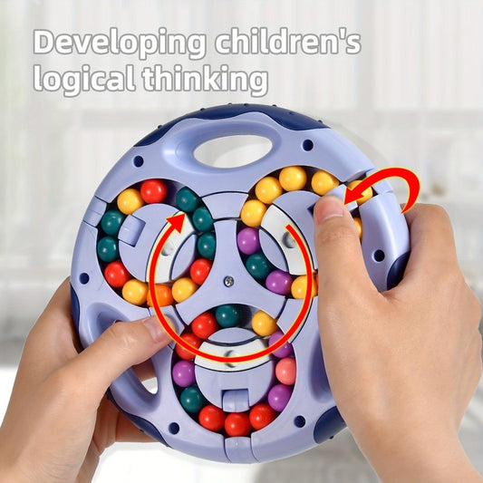 Rotating Magic Bean Cube Toy - The Walnut Wood