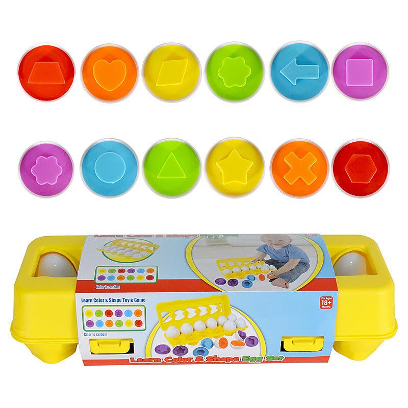 Educational Smart Egg Toy: Learn with Shape and Colours - The Walnut Wood