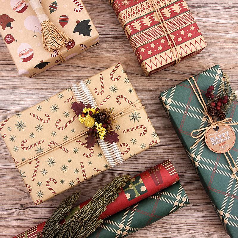 Vintage Christmas Kraft Wrapping Paper - The Walnut Wood