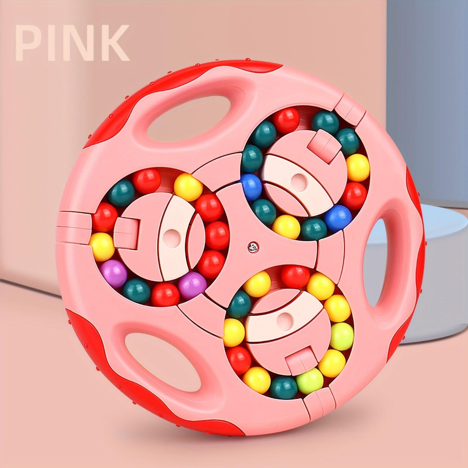 Rotating Magic Bean Cube Toy - The Walnut Wood