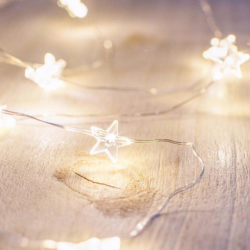 LED Star Fairy Lights Battery - The Walnut Wood