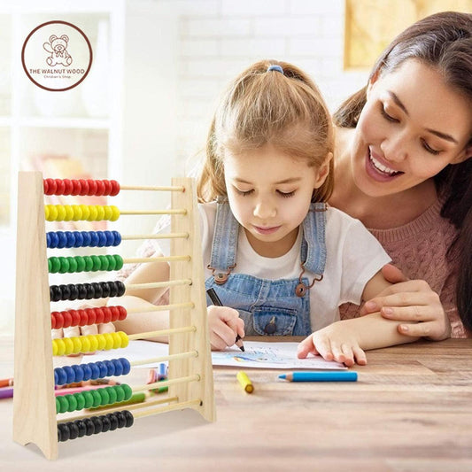 Wooden Abacus Child Toy - The Walnut Wood