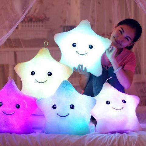 LED Light Colorful Cushion Stars - The Walnut Wood