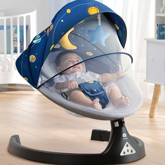 Adjustable Electric Baby Rocker - The Walnut Wood