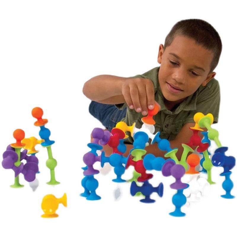 Silicone Suction Cup Puzzle Toy - The Walnut Wood