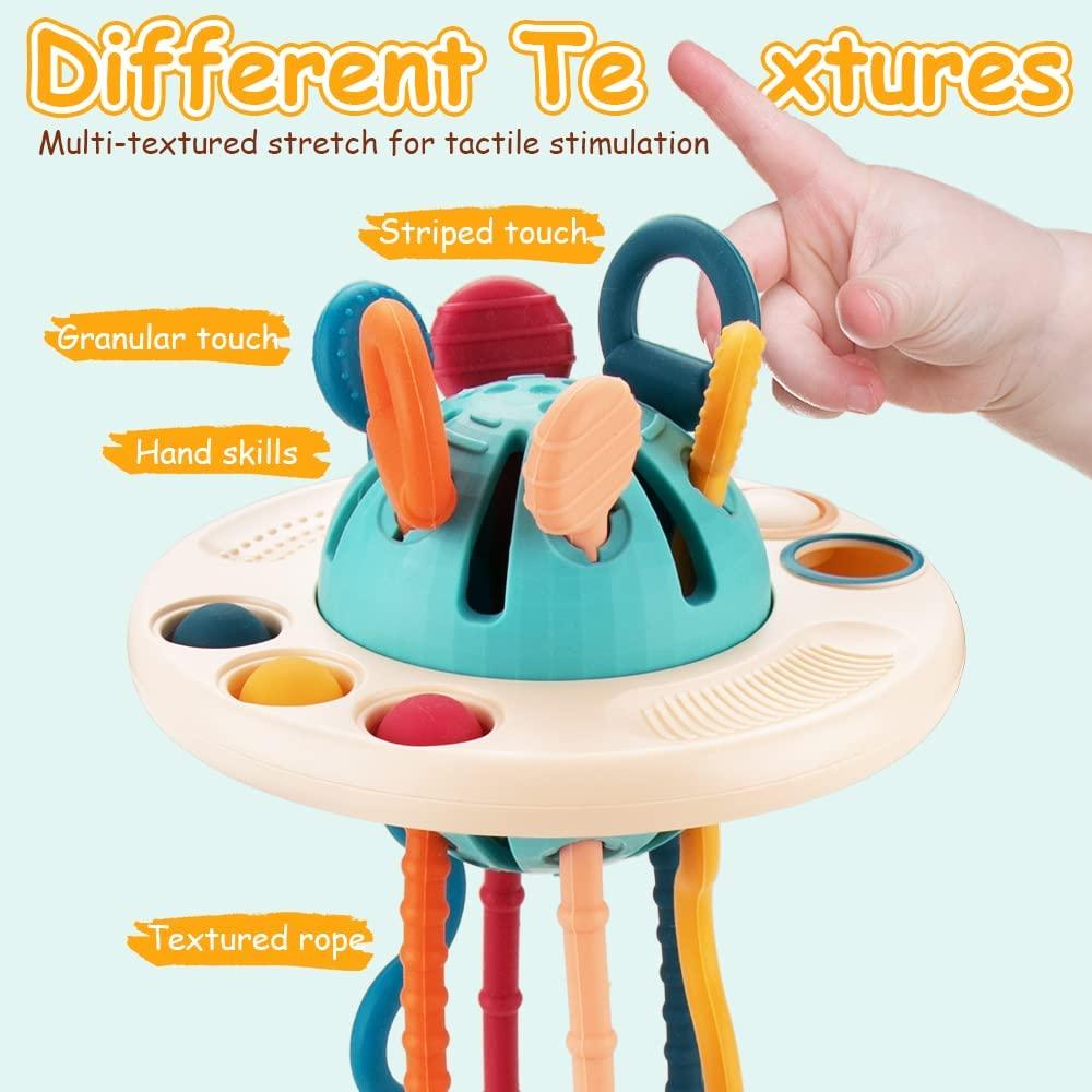 Sensory Development Silicone Finger Lala Play Toys - The Walnut Wood